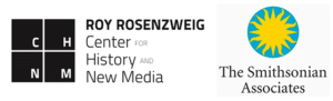 left, center for history and new media logo, right, the smithsonain associates logo