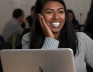 student smiling