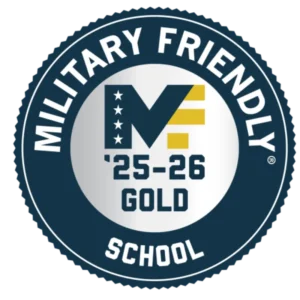 Gold Military Friendly School medallion